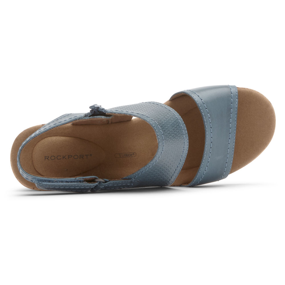 Rockport Sandaler Dame Blå - Briah Asymmetrical 2-Piece - VSGD67852